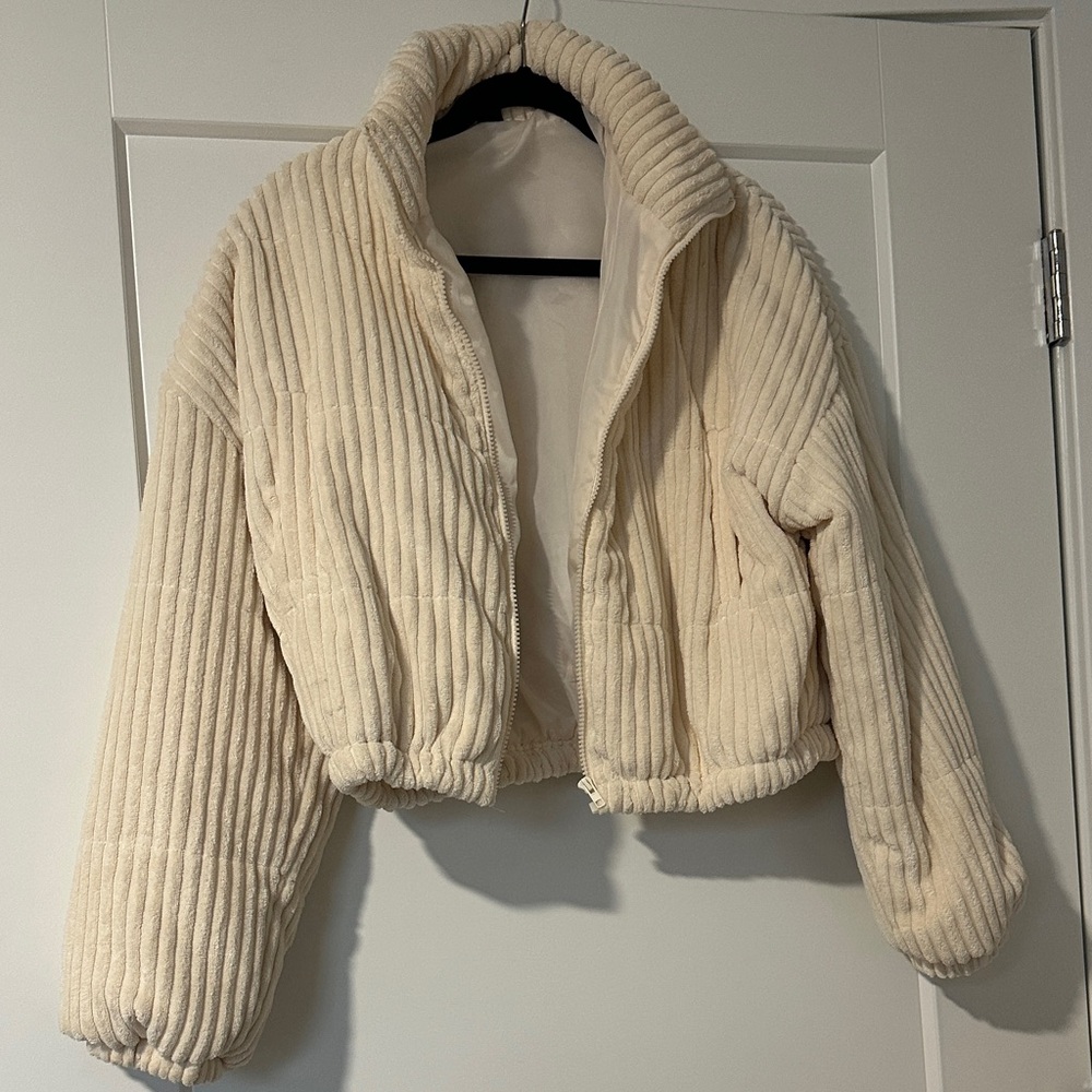 SHEIN Cream Teddy Jacket